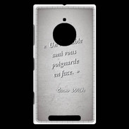 Coque Nokia Lumia 830 Ami poignardée Gris Citation Oscar Wilde