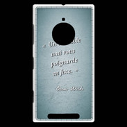 Coque Nokia Lumia 830 Ami poignardée Turquoise Citation Oscar Wilde