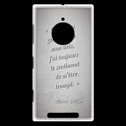 Coque Nokia Lumia 830 Avis gens Gris Citation Oscar Wilde