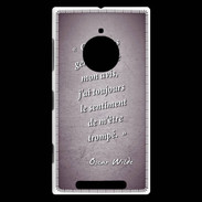 Coque Nokia Lumia 830 Avis gens violet Citation Oscar Wilde