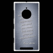 Coque Nokia Lumia 830 Bons heureux Bleu Citation Oscar Wilde