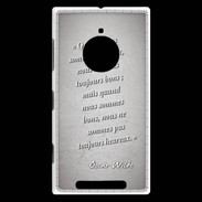 Coque Nokia Lumia 830 Bons heureux Gris Citation Oscar Wilde