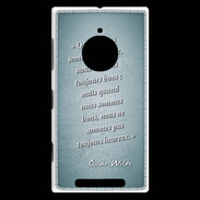 Coque Nokia Lumia 830 Bons heureux Turquoise Citation Oscar Wilde