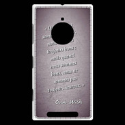 Coque Nokia Lumia 830 Bons heureux Violet Citation Oscar Wilde