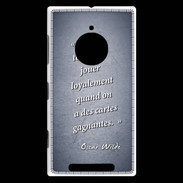 Coque Nokia Lumia 830 Cartes gagnantes Bleu Citation Oscar Wilde