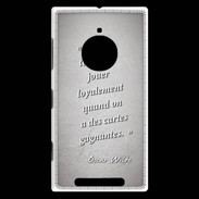 Coque Nokia Lumia 830 Cartes gagnantes Gris Citation Oscar Wilde