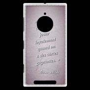 Coque Nokia Lumia 830 Cartes gagnantes Rose Citation Oscar Wilde