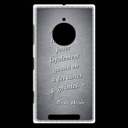 Coque Nokia Lumia 830 Cartes gagnantes Noir Citation Oscar Wilde