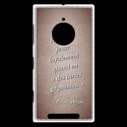 Coque Nokia Lumia 830 Cartes gagnantes Rouge Citation Oscar Wilde