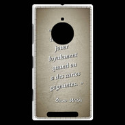 Coque Nokia Lumia 830 Cartes gagnantes Sepia Citation Oscar Wilde