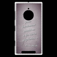 Coque Nokia Lumia 830 Cartes gagnantes Violet Citation Oscar Wilde