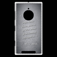 Coque Nokia Lumia 830 Croire Noir Citation Oscar Wilde