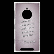 Coque Nokia Lumia 830 Croire Rose Citation Oscar Wilde