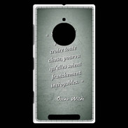 Coque Nokia Lumia 830 Croire Vert Citation Oscar Wilde