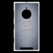 Coque Nokia Lumia 830 Désillusion vie Bleu Citation Oscar Wilde