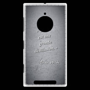 Coque Nokia Lumia 830 Désillusion vie Noir Citation Oscar Wilde