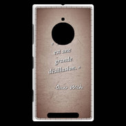 Coque Nokia Lumia 830 Désillusion vie Rouge Citation Oscar Wilde