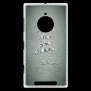 Coque Nokia Lumia 830 Désillusion vie Vert Citation Oscar Wilde