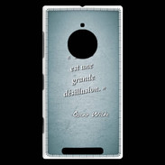Coque Nokia Lumia 830 Désillusion vie Turquoise Citation Oscar Wilde