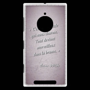 Coque Nokia Lumia 830 Incertitude amour Rose Citation Oscar Wilde