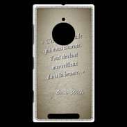 Coque Nokia Lumia 830 Incertitude amour Sepia Citation Oscar Wilde