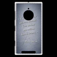Coque Nokia Lumia 830 Incertitude Bleu Citation Oscar Wilde