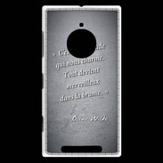 Coque Nokia Lumia 830 Incertitude Noir Citation Oscar Wilde