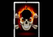 Coque Nokia Lumia 830 Tête de mort en flamme 5
