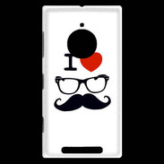 Coque Nokia Lumia 830 I love Lunette Moustache