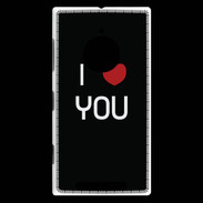 Coque Nokia Lumia 830 I love you noir