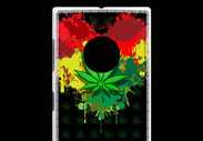 Coque Nokia Lumia 830 Feuille de cannabis et cœur Rasta