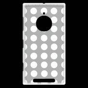 Coque Nokia Lumia 830 pois gris & blanc