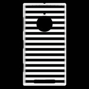Coque Nokia Lumia 830 rayures noires et blanches