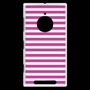 Coque Nokia Lumia 830 rayures blanches et roses