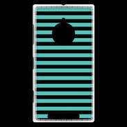 Coque Nokia Lumia 830 rayures noires et bleues