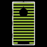 Coque Nokia Lumia 830 rayures noires et vertes