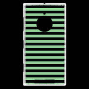 Coque Nokia Lumia 830 rayures vert d'eau et noires