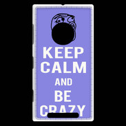 Coque Nokia Lumia 830 Keep calm Be Crazy Bleu