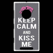 Coque Nokia Lumia 830 Keep Calm Kiss me Gris