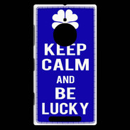 Coque Nokia Lumia 830 Keep Calm Be lucky Bleu
