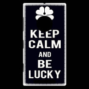 Coque Nokia Lumia 830 Keep Calm Be lucky Noir
