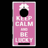 Coque Nokia Lumia 830 Keep Calm Be Lucky Rose