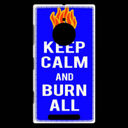 Coque Nokia Lumia 830 Keep Calm Burn Bleu