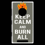 Coque Nokia Lumia 830 Keep Calm Burn Gris