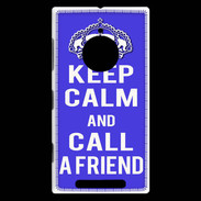 Coque Nokia Lumia 830 Keep Calm Call friend Bleu