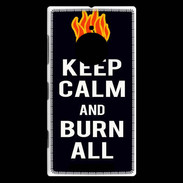 Coque Nokia Lumia 830 Keep Calm Burn Noir