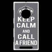 Coque Nokia Lumia 830 Keep Calm Call friend Gris