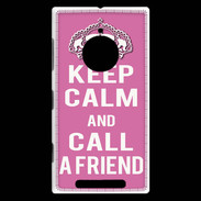 Coque Nokia Lumia 830 Keep Calm Call Rose