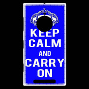 Coque Nokia Lumia 830 Keep Calm Carry on Bleu