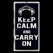 Coque Nokia Lumia 830 Keep Calm Carry on Noir
